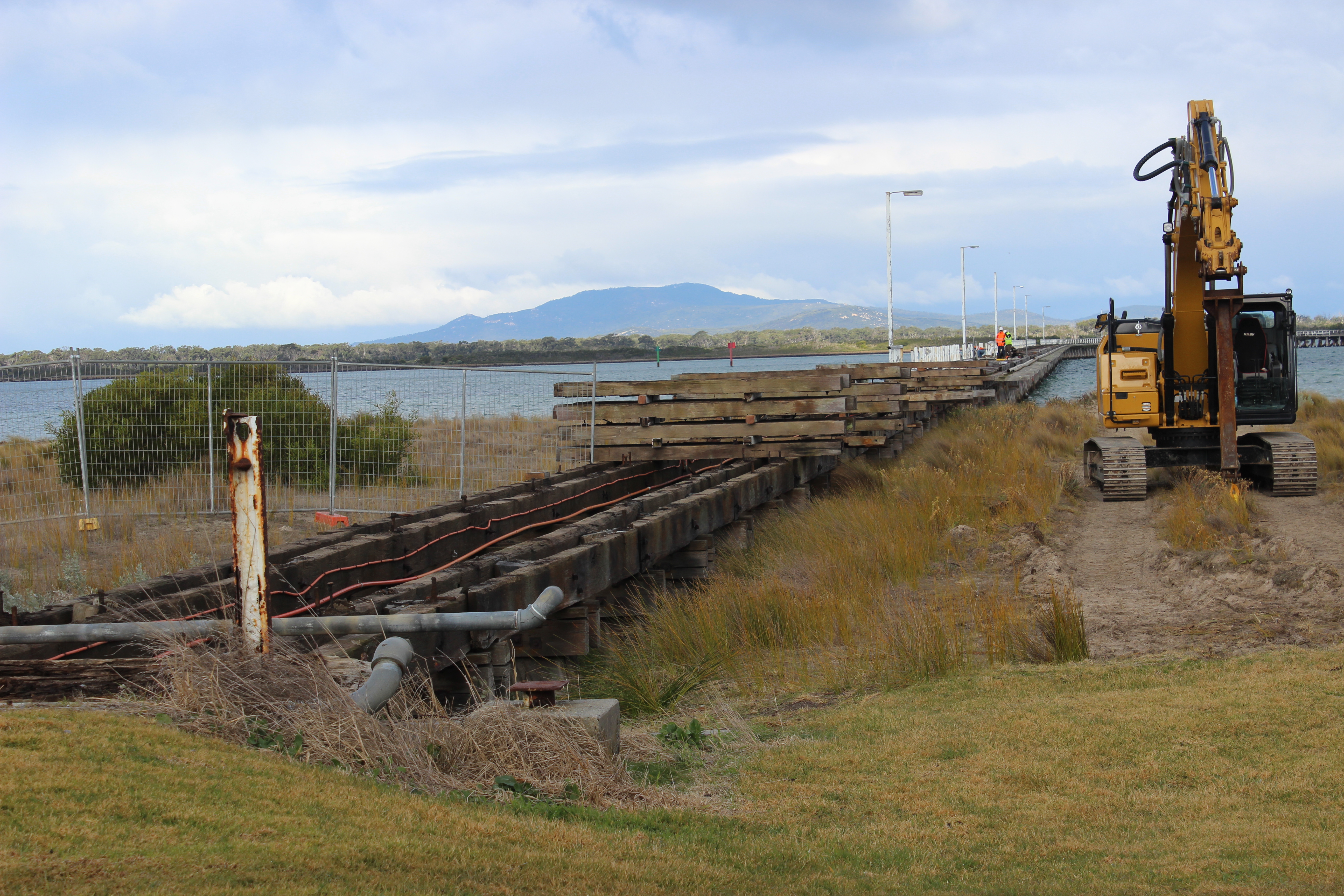 The Long Jetty restoration has begun