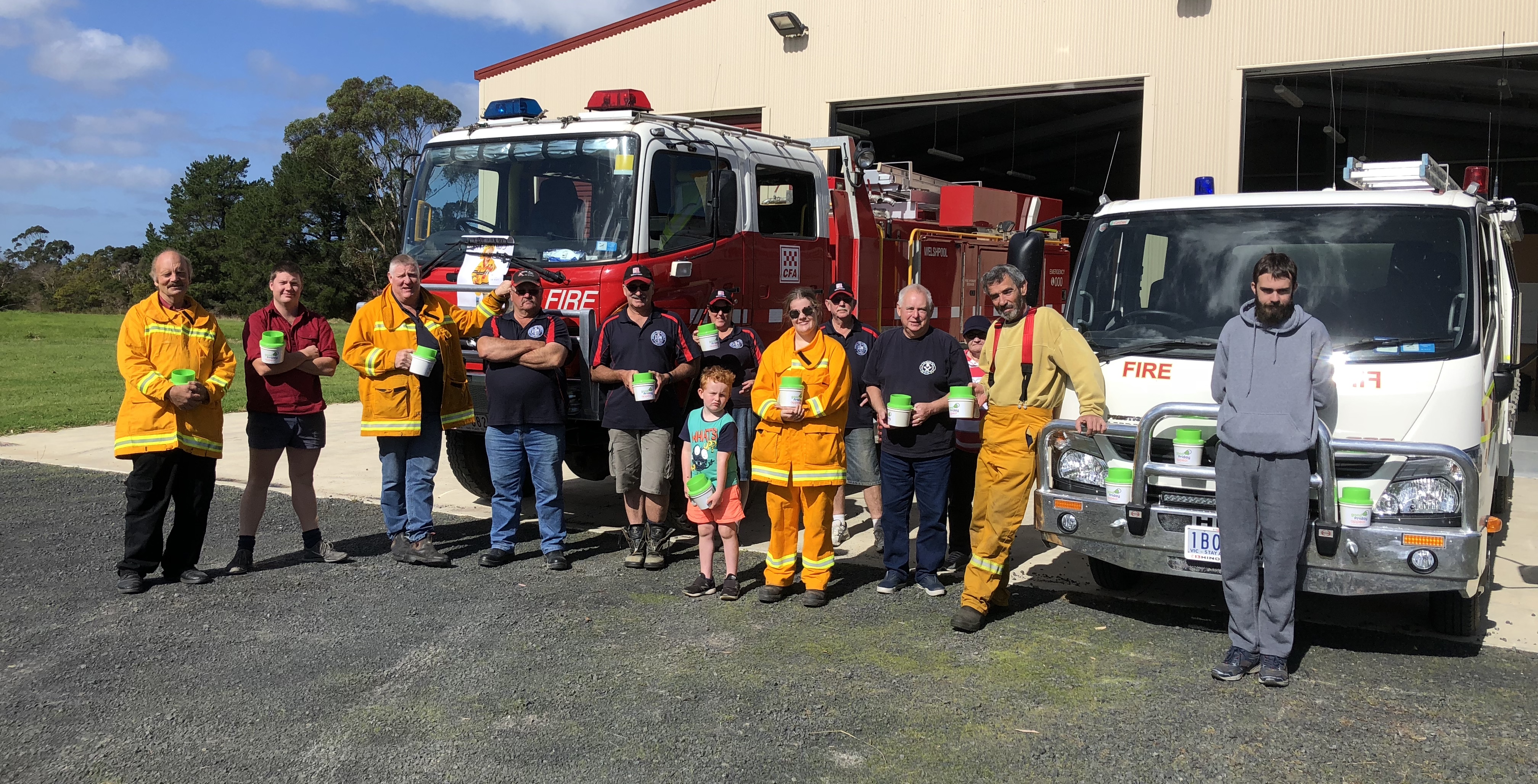 Welshpool CFA volunteers heading out to collect donations for the Good Friday Appeal