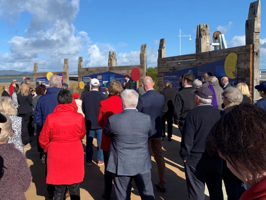 The crowds gather for the Official Opening of the Long Jetty